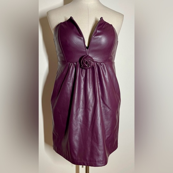 ASHLEY PARK x RTR | Voila Vegan Leather Dress | Mini | Women’s 16 - Picture 2 of 4